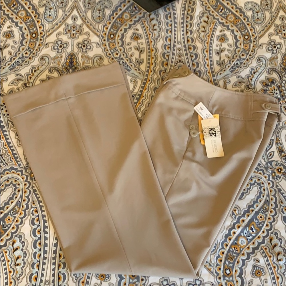 KB Studio Collection Wide Leg Cuffed Trousers